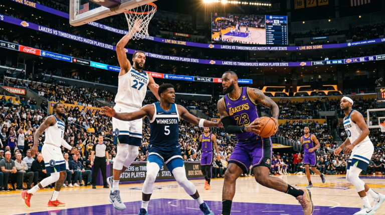 lakers vs timberwolves match player stats