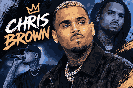 Chris Brown portrait and music performance feature image
